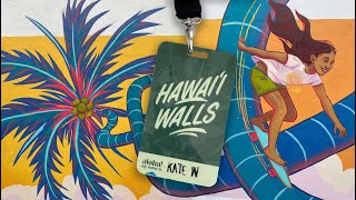 Hawaii Walls: Kate Wadsworth interactive skateboard mural @ Palama Settlement