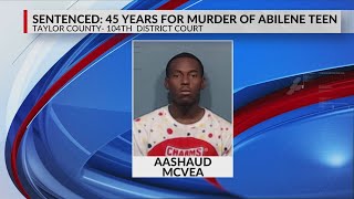 Suspect sentenced to 45 years in prison for murder of Abilene teen