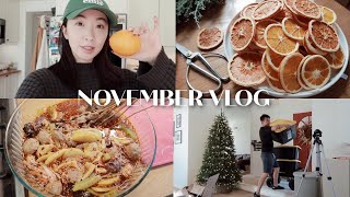 NOVEMBER VLOG | 小半个月的吃吃吃｜自制钵钵鸡｜酸菜肉沫米线（面）｜圣诞树支起来啦｜一年一度烤橙子片🍊｜一些开箱📦