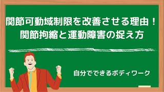 関節可動域制限を改善させる理由がわかる！関節拘縮と運動障害の捉え方