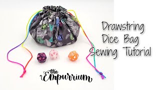 Drawstring Dice Bag Sewing Tutorial