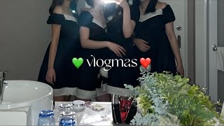 【vlogmas】大学生のクリスマスホカンス｜プレゼント交換. サンタコスでクリパを楽しむ日💞