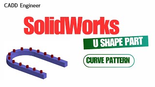 Curve Driven Pattern in SolidWorks | Pattern Along Curve Tutorial#CADDEngineer #solidworks