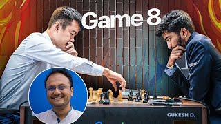 The bar went crazy in this one | Ding Liren vs Gukesh | Game 8 | FIDE World Championship 2024