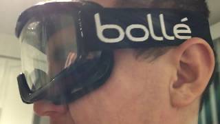 BOLLE medium large MOJO Ski Snowboard Goggles Shiny Black  Clear CAT 0 20570   Unboxing