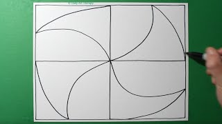 Reverse Rotation 3D Pattern / Daily Line Illusion #418 / Satisfying Spiral Drawing / Art Therapy
