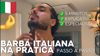 COMO FAZER BARBA ITALIANA - NA PRÁTICA - PASSO A PASSO - TENDÊNCIA 2025 - PERFEITO BARBA FALHADA.