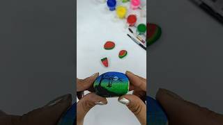 Stone art ideas design for beginner | stone painting | rock painting | #shorts #video #viral .