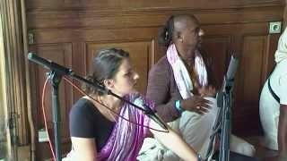 Nadia Mani \u0026 Madhava - Abhishek Kirtan - Balarama Jayanti at New Mayapur, France - 13 Aug 2011