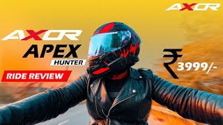 Axor Apex Hunter Ride Review😍 Best Value for Money Helmet Under 5000? Best Helmet for Travel \u0026 Ride?