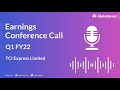 TCIEXP Stock | TCI Express Limited Q1 FY22 Earnings Concall