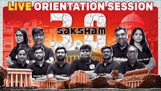 Orientation Of Saksham 3.0 : WBPSC Foundation Batch (For WBCS Prelims & Mains 2024) | WBPSC Wallah