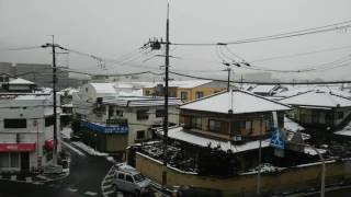 冬型一級寒波で雪が降った時の大阪と京都の違いがよくわかる動画　阪急京都線の車窓まとめ