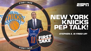 NEW YORK STAND UP, THIS IS THE TIME! 🗣️  Stephen A. DELIVERS pep talk to the Kni