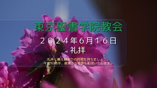 【予】2024年6月16日 東京聖書学院教会 「自分を信じる方を知る」 松島基紀牧師