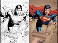 Coloring Superman Page Cover in 30 second _Timelapse