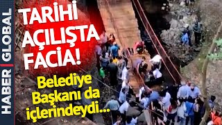 Tarihi Açılışta Facia! Asma Köprü Böyle Koptu