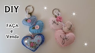 Olha que Linda essa ideia para o Dia das Mães ! Diy /Craft / Manualidades Facil chaveiro coração