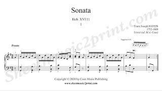 Haydn : Sonata in G Major, Hob. XVI:11 (1/3 : Presto) -- Urtext