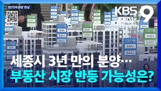 세종시 3년 만의 분양…부동산 시장 반등 가능성은? / KBS  2025.01.17.