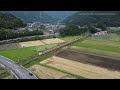 鉄道空撮 鳥鉄 鳥の目線で鉄道を撮る 伯備線国鉄色のやくもを撮る （撮影地付き）