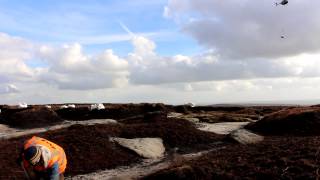 Conservation techniques - stabilising bare peat with heather cuttings