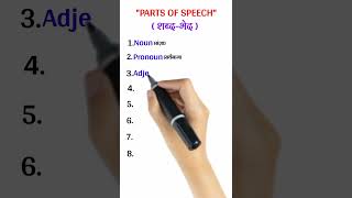 parts of speech in english grammar with examples, | Parts of speech |#shorts #youtubeshorts
