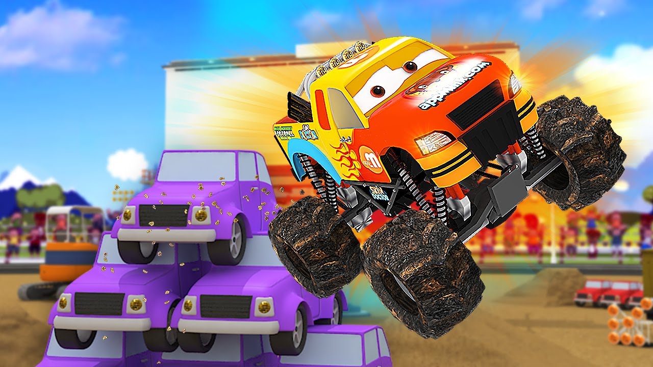 Monster Trucks For Children - Kids Learn To Count With Monster Trucks ...