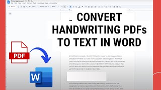 手書きの PDF を Word のテキストに変換する方法