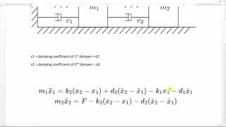 How to design two Mass Damper Spring System in Simulink?