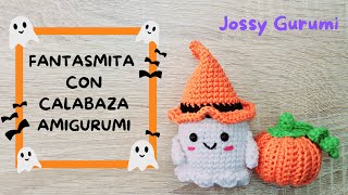 Fantasmita con calabaza Amigurumi: Tutorial explicado paso a paso, recomendado para principiantes.