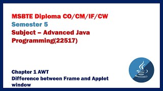 Difference between Frame and Applet