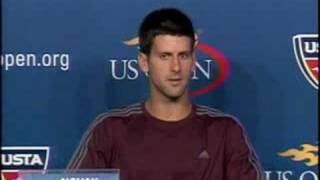 US Open Novak Djokovic Press Conference 9.06.08