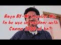 Testing of Boya BY-M1 lavalier microphone to Windows 8 laptop and Canon EOS 200D DSLR camera