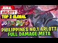 Philippines No.1 Arlott Full Damage Meta [ Top Global Arlott ] Juna. - Mobile Legends Emblem Build