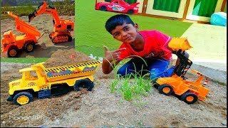 Construction Vehicles - Truck video JCB for kids Bruder construction truck for kids  kids JCB play