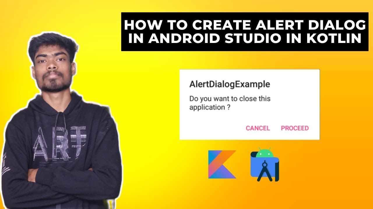 How To Create Alert Dialog Box In Android Studio In Kotlin - In Hindi ...