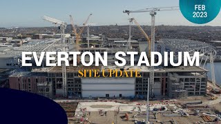 NORTH STAND ROOF COMPLETE | Latest footage from Everton Stadium