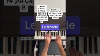 Richard Carter - Le Monde (Piano Tutorial with Letter Notes)