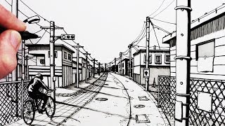 How to Draw a Road: 1-Point Perspective Drawing: Narrated