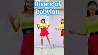 Rivers of Babylon (Remix) Line Dance (Beginner)#shorts#Rivers_of_babylon#바빌론강가에서#하늘샘라인댄스