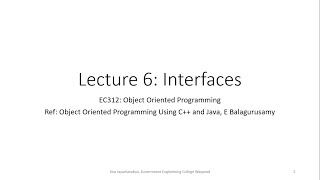 Lec6: Interfaces