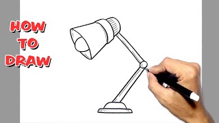How to Draw Table Lamp step by step and easy drawing || drawing tutorial