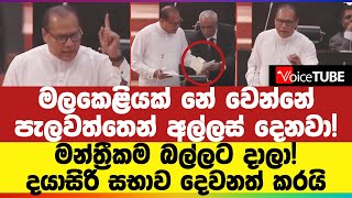 මලකෙළියක් නේ වෙන්නේ - පැලවත්තෙන් අල්ලස් දෙනවා! මන්ත්‍රීකම බල්ලට දාලා - දයාසිරි සභාව දෙවනත් කරයි