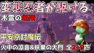 【木霊の場所】火中の涼音\u0026妖巣の大門(全2+9匹) 【仁王2/NIOH2/KODAMA】