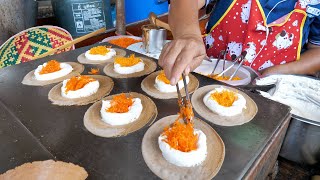 Crepe Master's Amazing Skill!! Sweet Crepes made on the Boat!! | Thailand street food