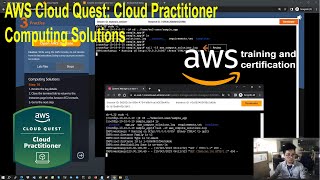 Computing Solutions | AWS Cloud Quest: Cloud Practitioner | 3D Role-Playing Game | Free Badge