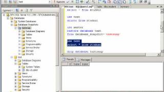 Microsoft Sql Database snapshots