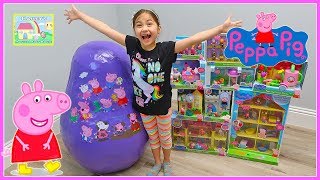 Biggest Peppa Pig Toys Surprise Egg Opening Ever with Castle Toy Surprises for Kids!