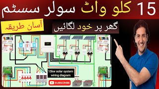 15kw on grid solar system wiring diagram | 15kw solar system net metering in pakistan